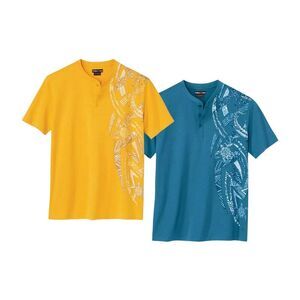 Atlas For Men Mens T-Shirt (Pack of 2) / Blue/Yellow